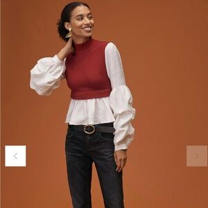 Anthropologie Ruffle Layered Top